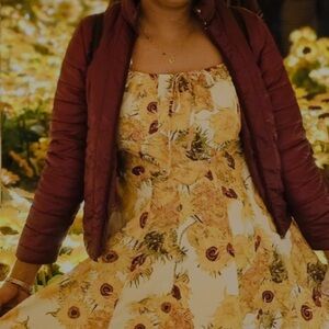 SHEIN Yellow and White Floral Maxi Dress